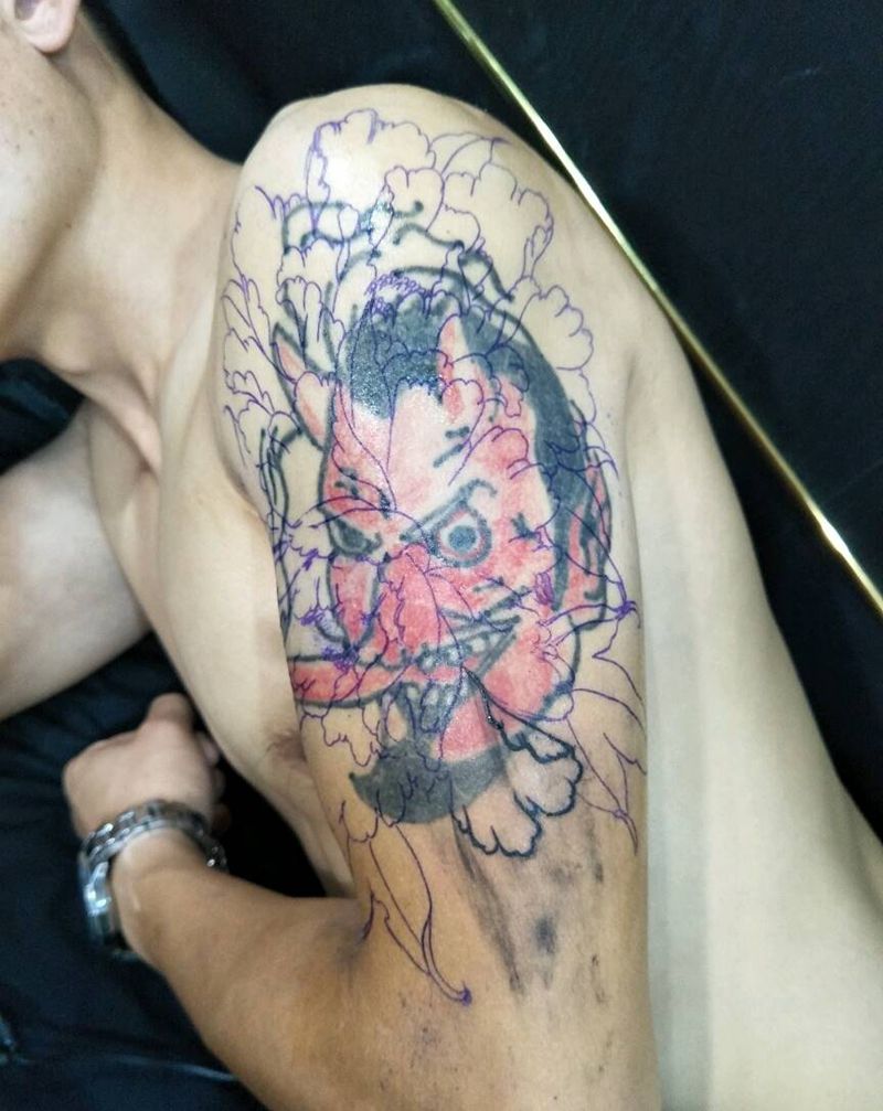 暴力遮盖纹身图片