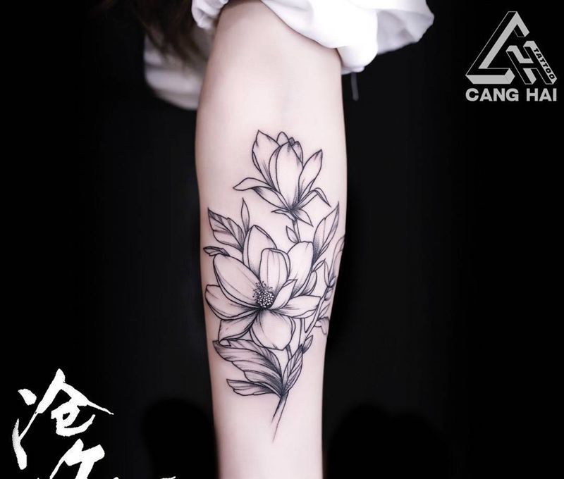 小清新花朵纹身图片