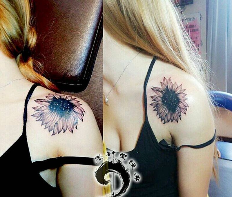 太阳花纹身图片