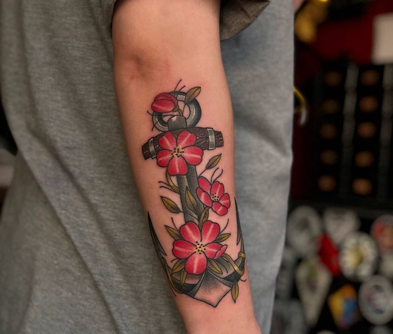 ⚓️纹身图片_手臂New School鬼绣文化纹身图案