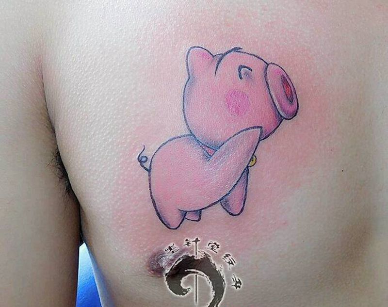 晴天小猪纹身图片