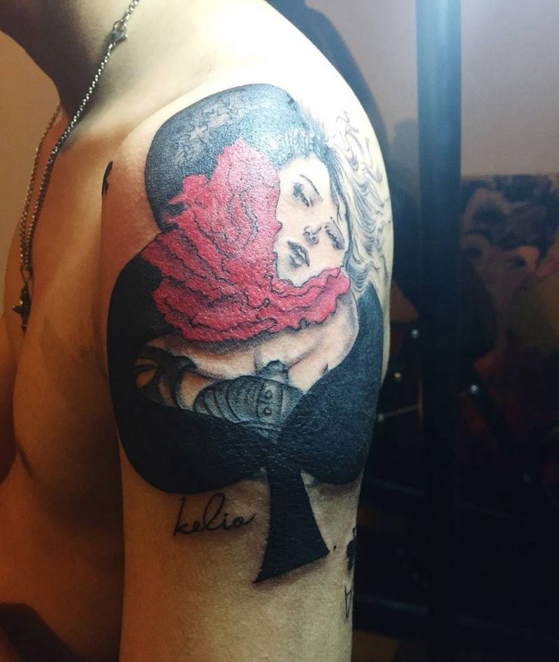 遮盖纹身图片_成品手臂欧美人物纹身图案