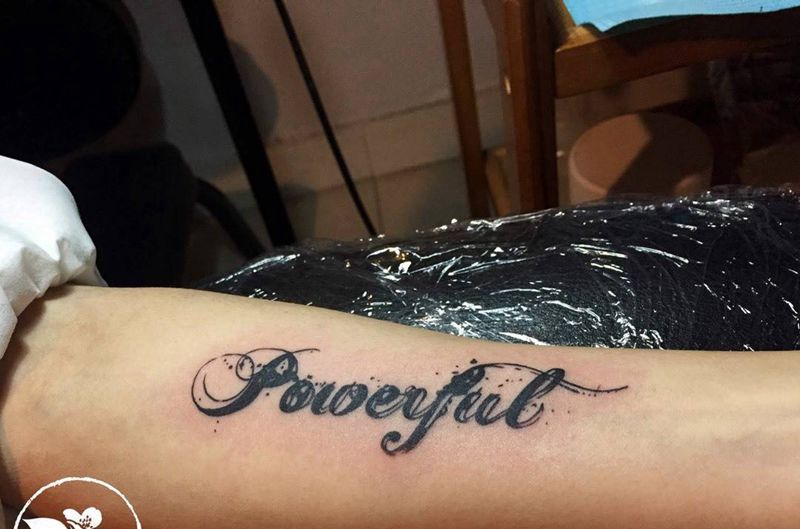 文字集锦纹身图片