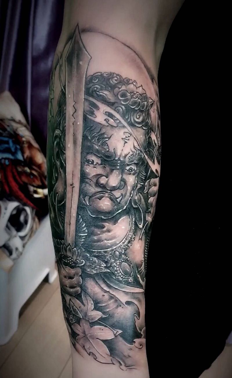 不动明王纹身图片_刺青匠重庆重庆店纹身图案