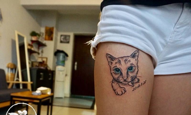 猫咪纹身图片