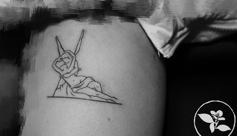 一个特别喜欢的雕塑纹身图片