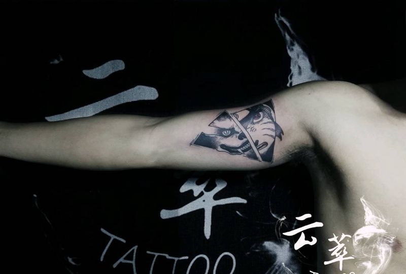 火影纹身图片_手臂几何纹身图案