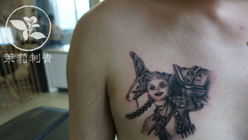 金克丝纹身图片