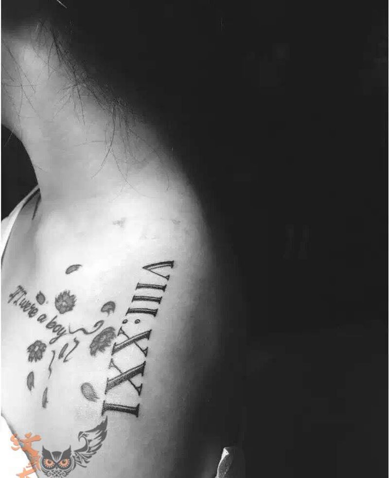 罗马数字纹身图片