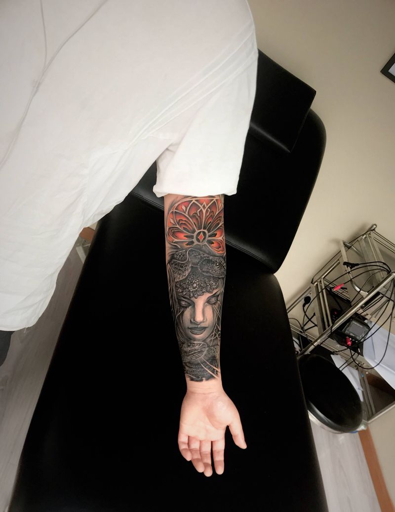 给店里学生做的，欧美纹身图片_重庆刺青匠重庆店成品纹身图案