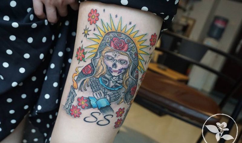 玛丽亚纹身图片