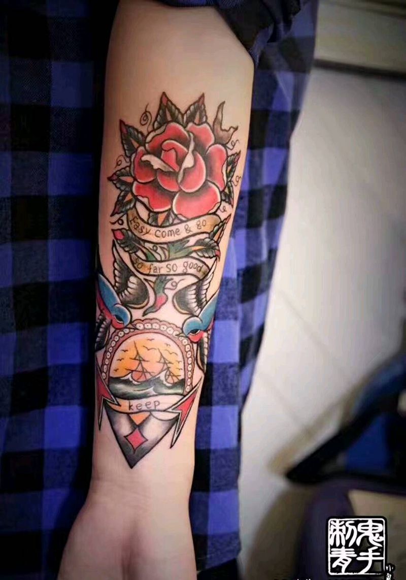 school纹身图片_手臂纹身图案