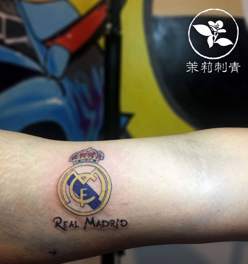 皇马纹身图片_成品手臂欧美纹身图案