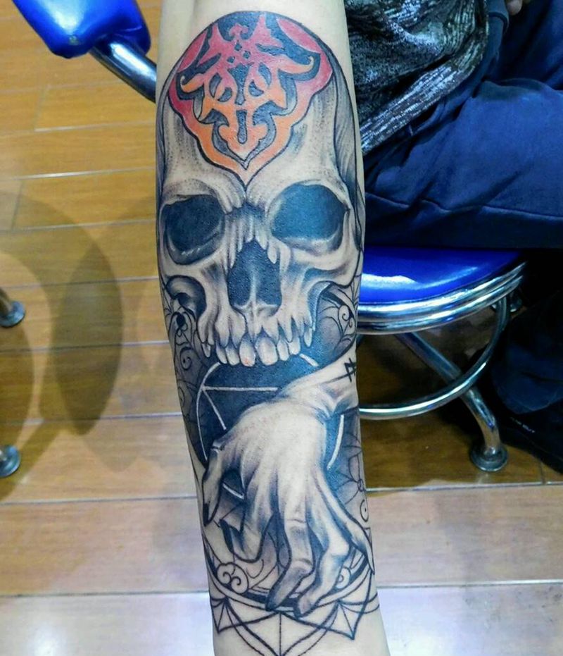 骷髅纹身图片