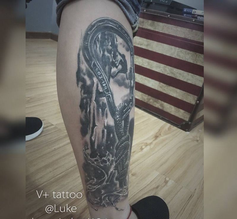 攀岩爱好者纹身图片