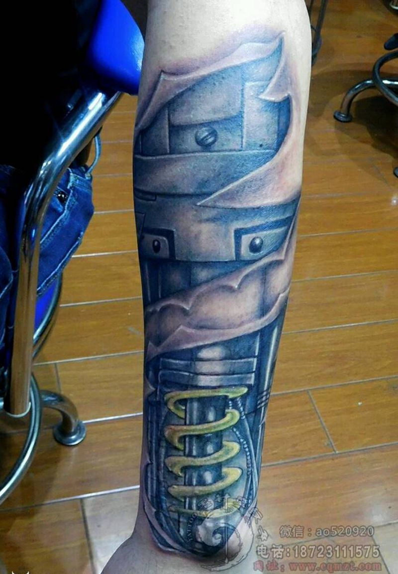 机械臂纹身图片