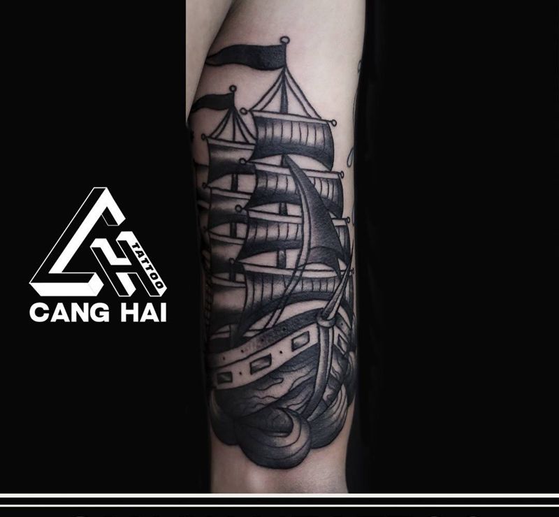 船纹身图片