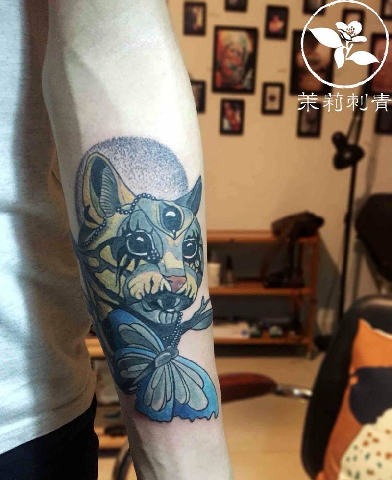 暹罗猫  _茉莉刺青纹身图片