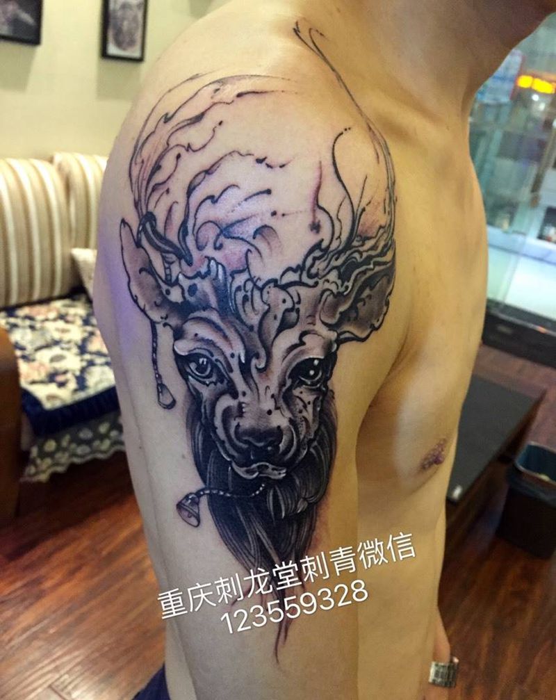 羊驼。。。纹身图片