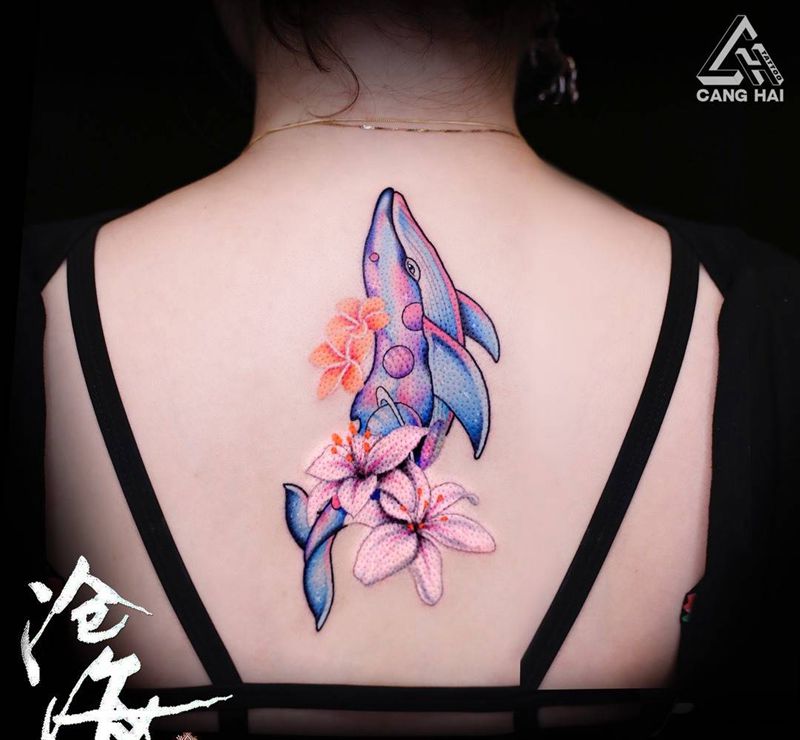 小鲸鱼纹身图片
