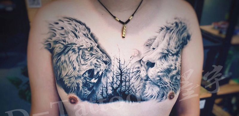 狮子！纹身图片_成品刺青匠重庆店重庆动物纹身图案