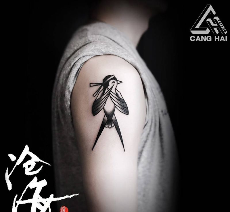 old school 燕子纹身图片
