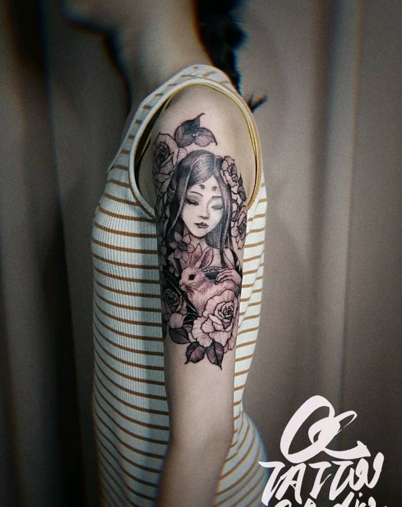 遮盖纹身图片_手臂点刺纹身图案