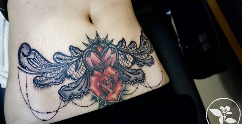 橘皮遮盖纹身图片