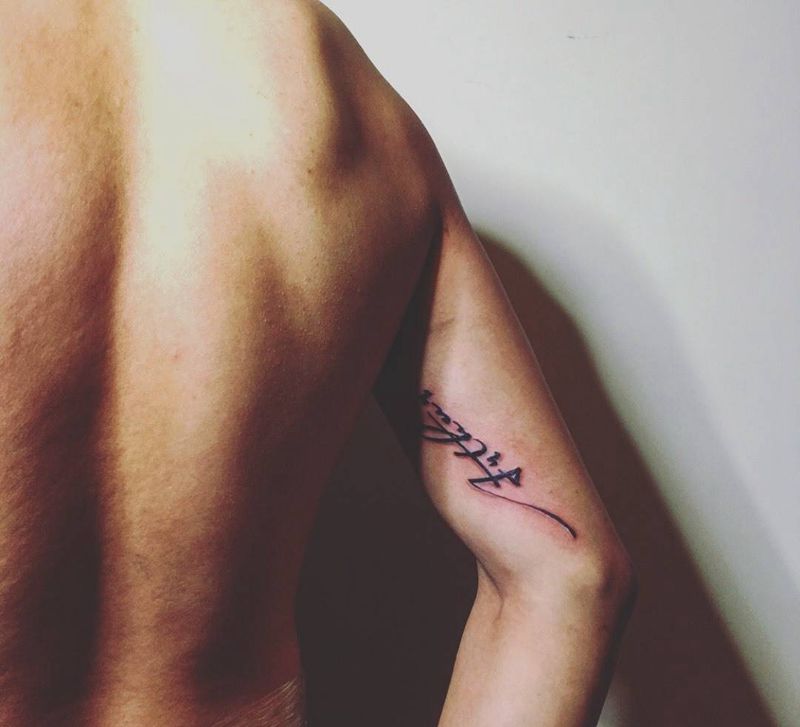 字母纹身图片_成品手臂清新情侣原创字符图腾纹身图案