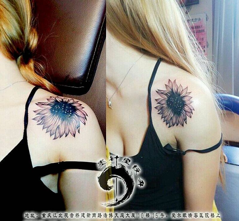 太阳花纹身图片