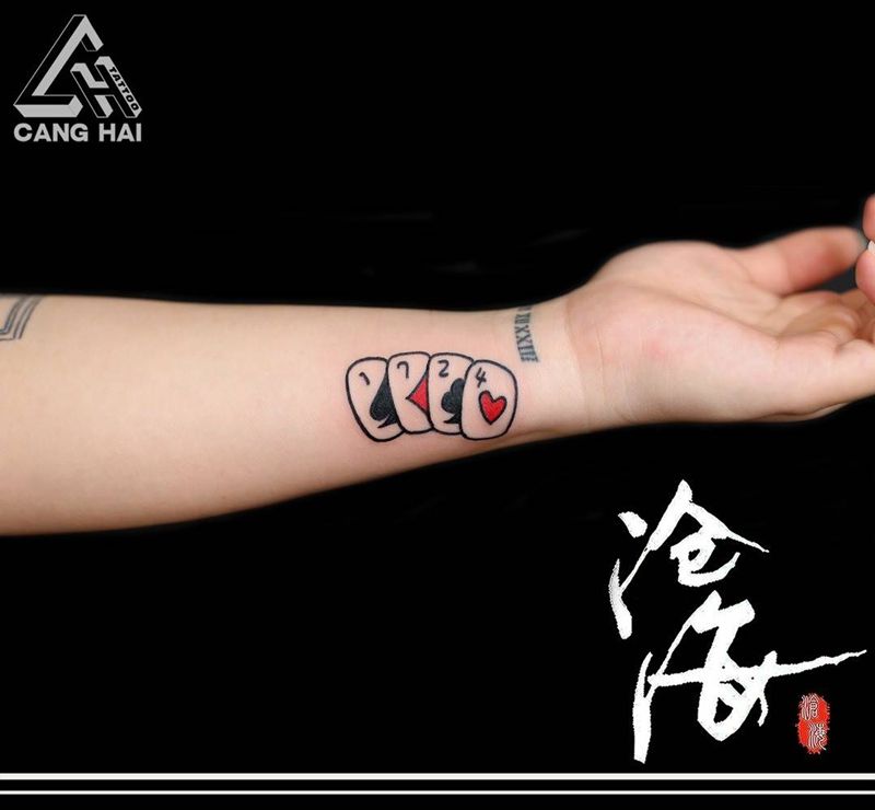 纸牌纹身图片