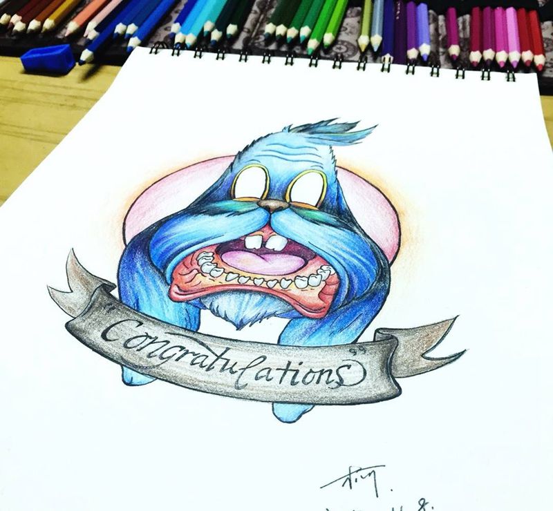 暴走兔子纹身图片_插画手臂欧美原创动物纹身图案