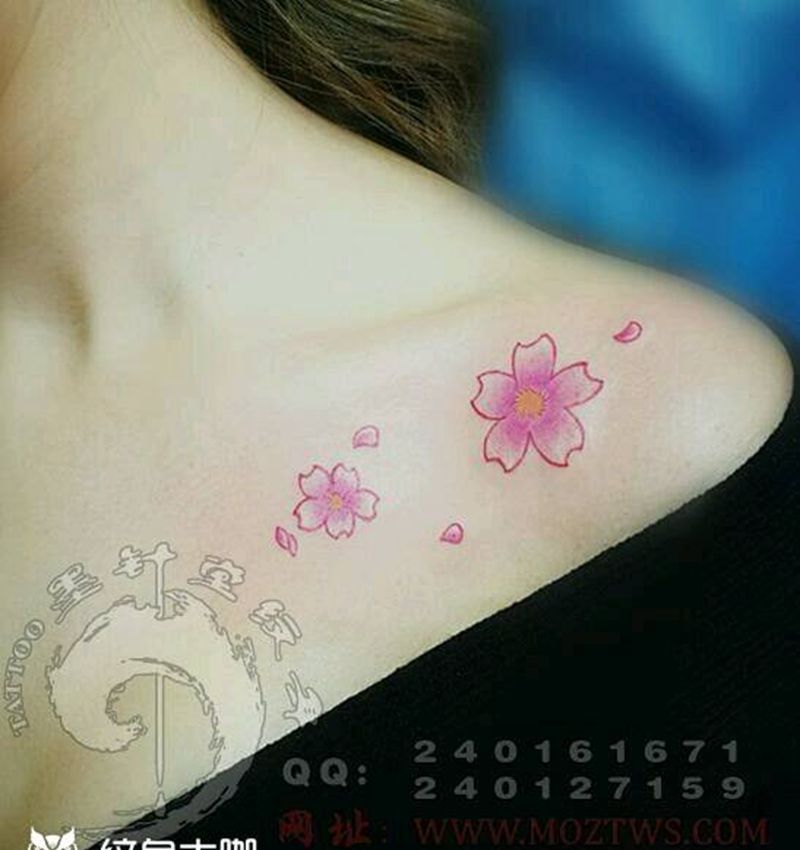 樱花纹身图片