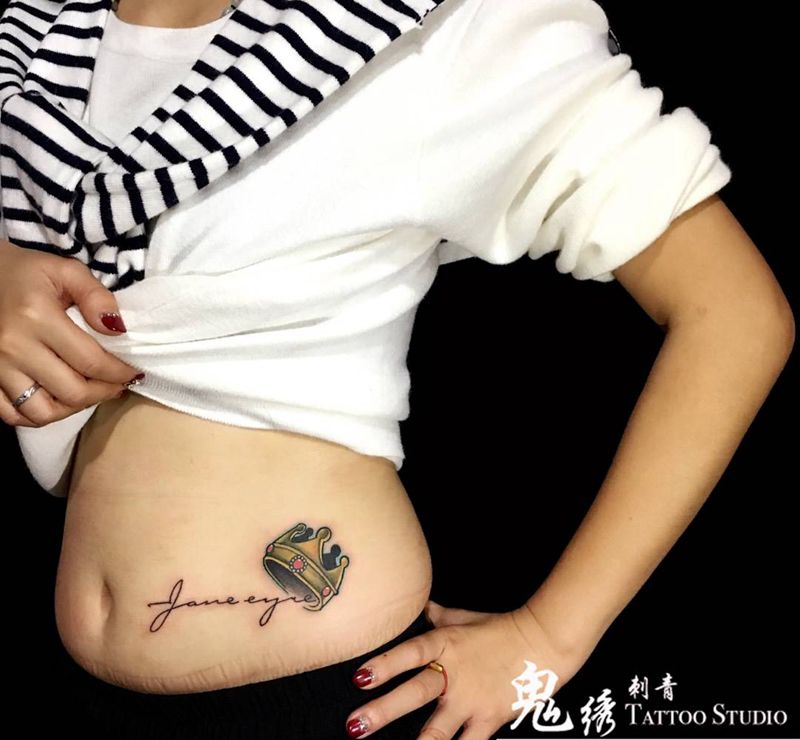 小清新合辑纹身图片_成品腹部胸部清新刺青纹身图案