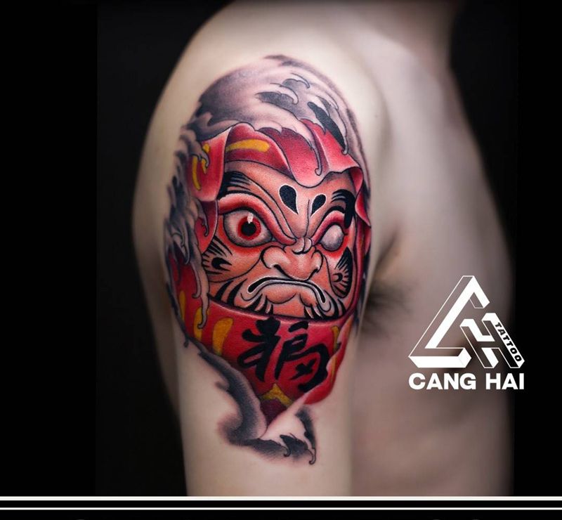 达摩蛋纹身图片
