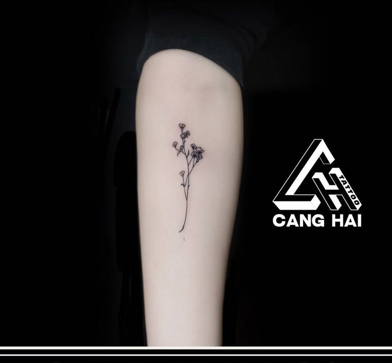 小清新花纹身图片