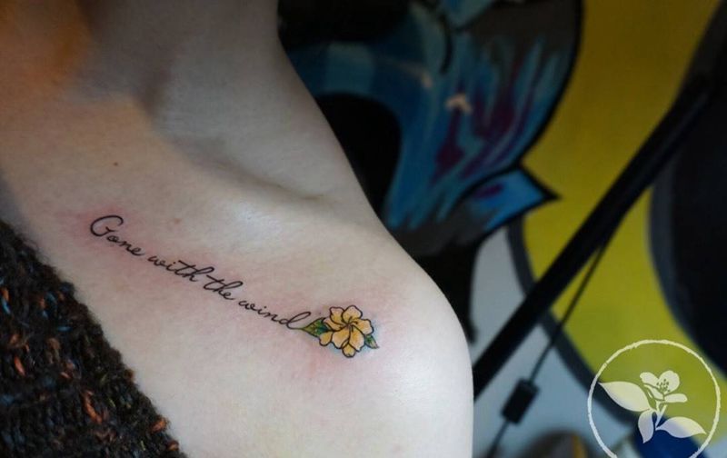 栀子花纹身图片