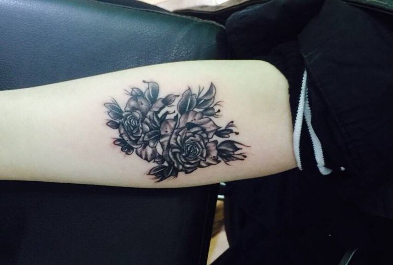 玫瑰花纹身图片