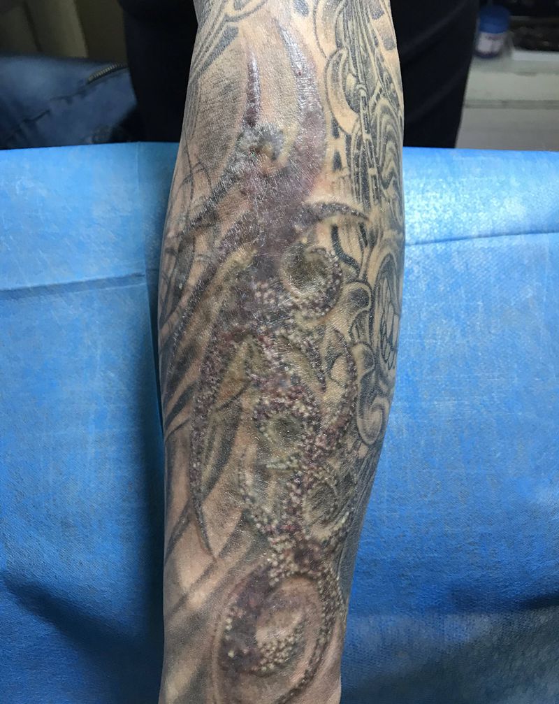 洗纹身图片_手臂纹身图案