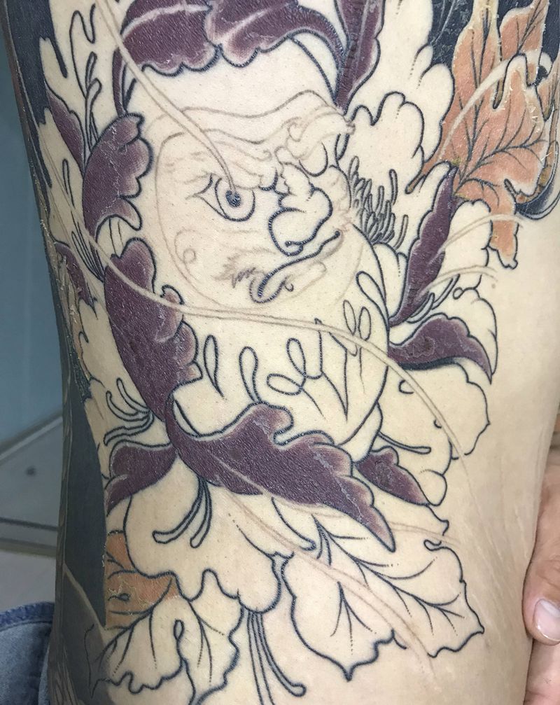 待续纹身图片_腰部纹身图案