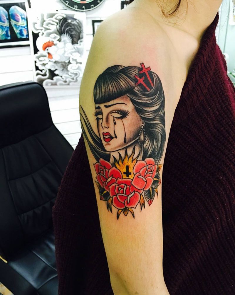 欧美风头像纹身图片