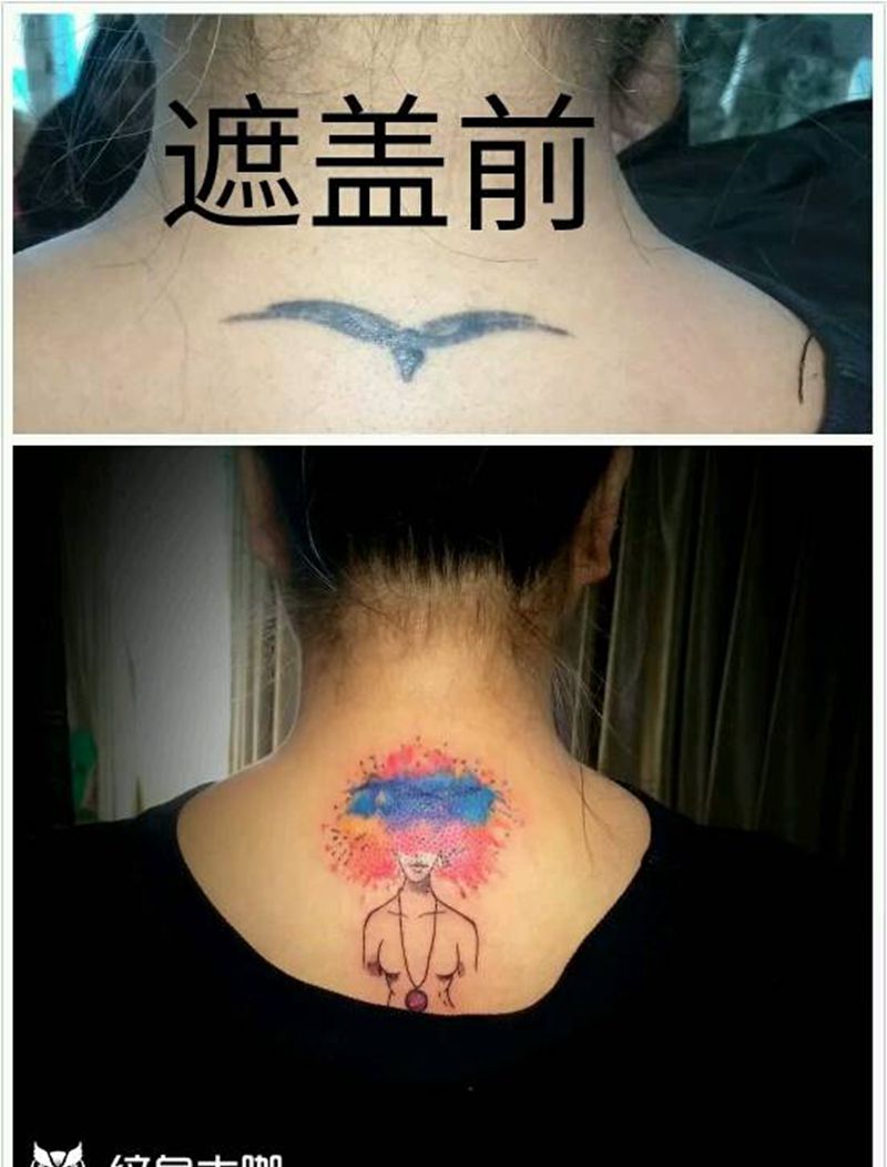 遮盖纹身图片