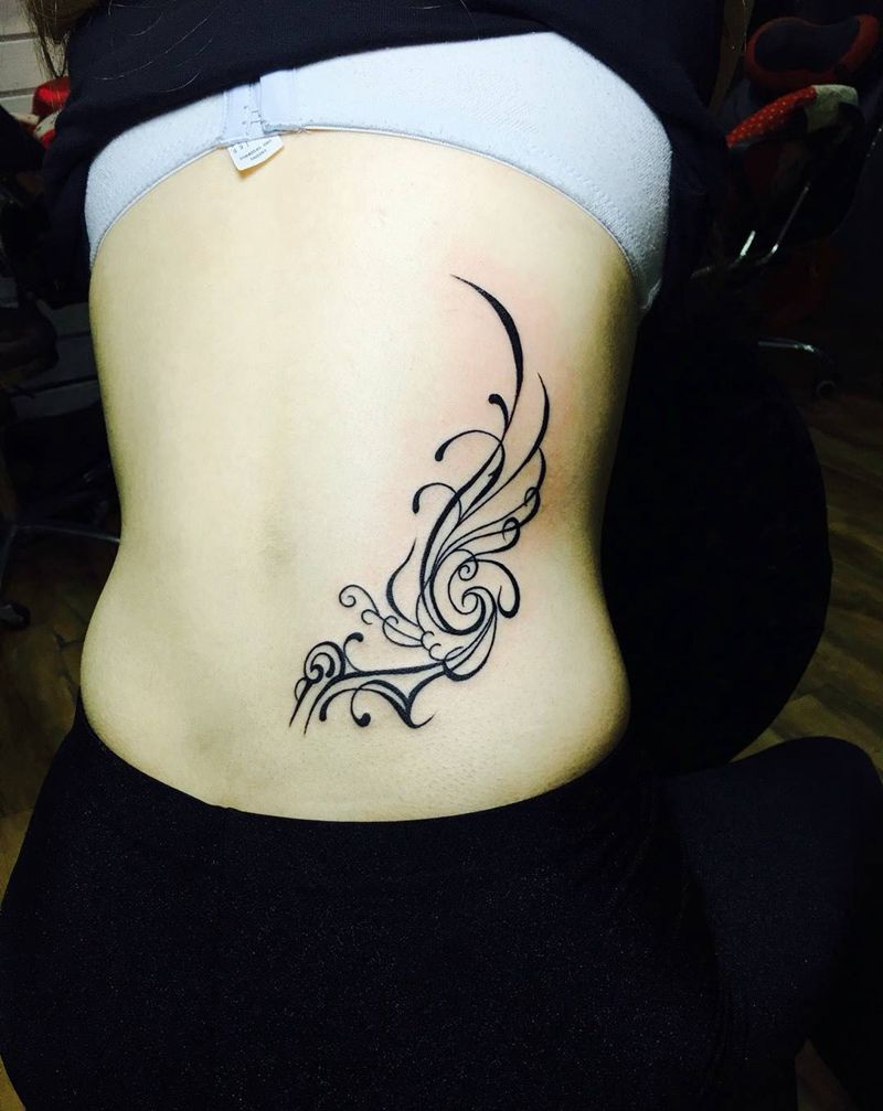 后腰图腾纹身纹身图片