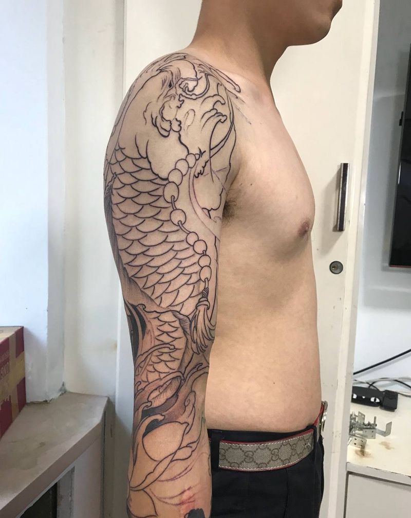 待续七分袖纹身图片