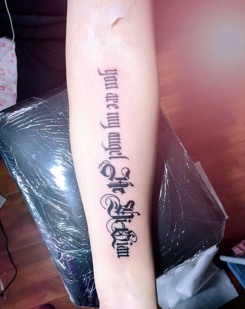 花体英文纹身图片