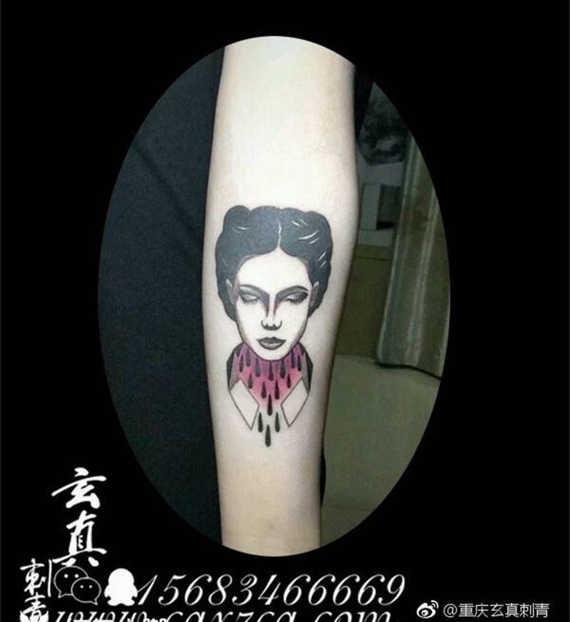 school美女纹身图片