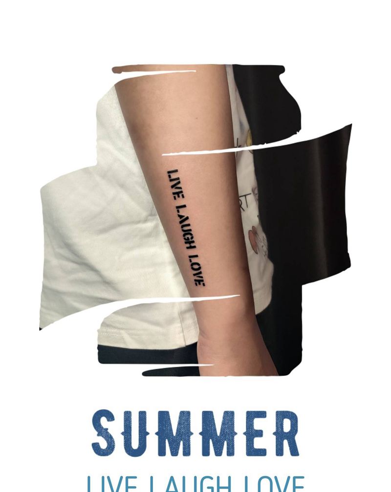 小英文纹身纹身图片_手臂几何纹身图案