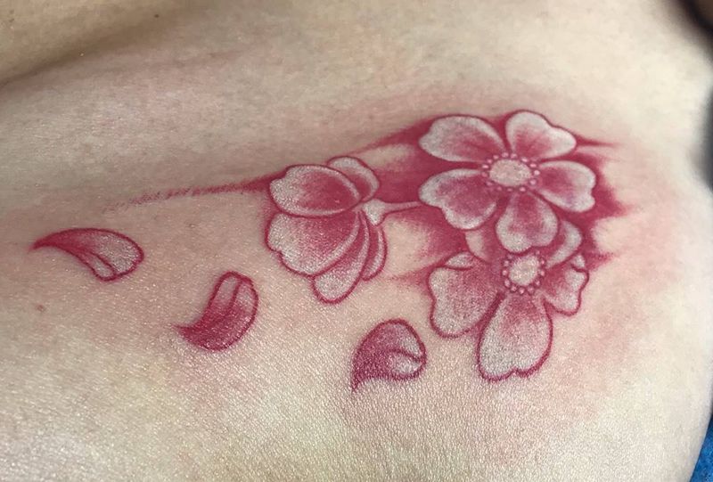 覆盖蝴蝶纹身图片