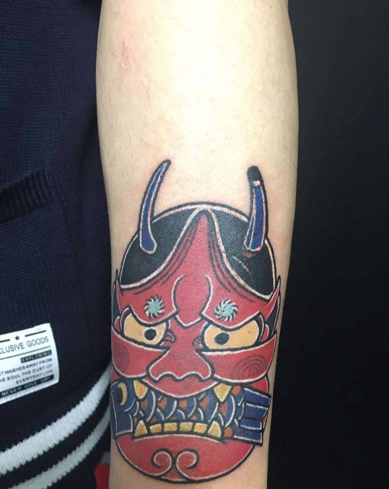 般若纹身图片_腿部手臂老传统纹身图案