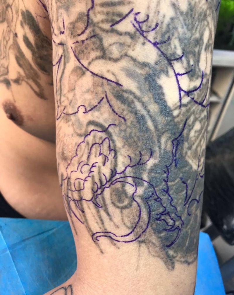 覆盖待续纹身图片